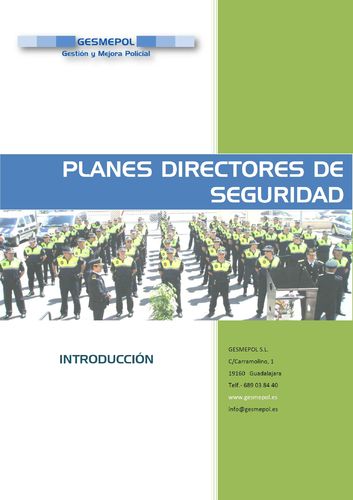 Elaboración de Planes Directores de Seguridad